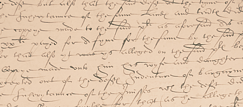 Dense secretary hand manuscript, c.1580