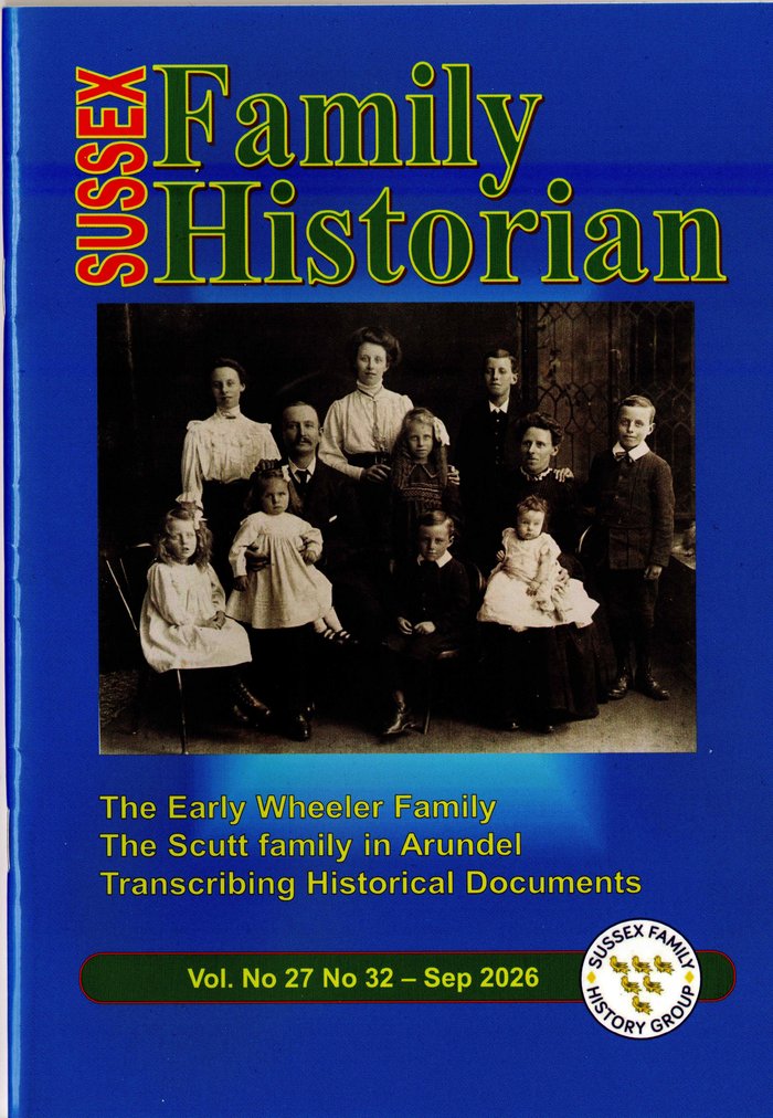 Sussex Family Historian, Vol. 27 No. 3, September 2026 — magazine cover